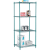 Nexel® Poly-Green® Wire Shelving Starter, 30"W x 21"D x 74"H