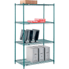 Nexel® Poly-Green® Wire Shelving Starter, 42"W x 21"D x 74"H