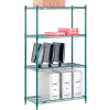 Nexel® Poly-Green® Wire Shelving Starter, 36"W x 14"D x 54"H