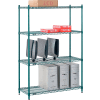 Nexel® Poly-Green® Wire Shelving Starter, 42"W x 18"D x 54"H