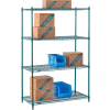 Nexel® Poly-Green® Wire Shelving Starter, 48"W x 21"D x 74"H