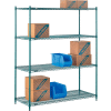Nexel® Poly-Green® Wire Shelving Starter, 60"W x 24"D x 74"H