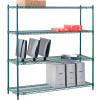 Nexel® Poly-Green® Wire Shelving Starter, 60"W x 14"D x 63"H