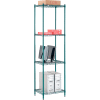 Nexel® Poly-Green® Wire Shelving Starter, 24"W x 14"D x 86"H