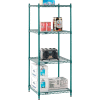 Nexel® Poly-Green® Wire Shelving Starter, 24"W x 21"D x 63"H