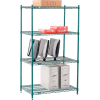 Nexel® Poly-Green® Wire Shelving Starter, 36"W x 24"D x 54"H