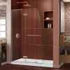 DreamLine SHDR-3445720-04 Aqua Ultra 45" Frameless Hinged Shower Door Brushed Nickel Finish