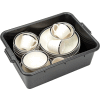 Winco PL-7K - Dish Box, Black, 21-1/2"D x 15-3/4"W x 7-1/4"H, NSF