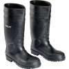 Tingley® 31151 Economy PVC Knee Boots ,Size 10, Black, Plain Toe, Cleated Outsole