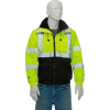 Tingley® J26112 Bomber II Hooded Jacket, Fluorescent Yellow/Green/Black, Large