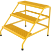 Aluminum Yellow Wide Step Stand - 3 Step - SSA-3W-KD-Y