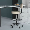 Boss Medical Stool with Backrest and Footring - Vinyl - Beige