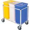 Winholt® 148 PIB-Triple Ingredient Bin Cart, Aluminum Cart w/3 Polyethylene Bins
																			