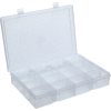 Durham Large Plastic Compartment Box LP16-CLEAR - 16 Compartments, 13-1/8x9x2-5/16 - Pkg Qty 5