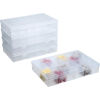 Durham Large Plastic Compartment Box LP24-CLEAR - 24 Compartments, 13-1/8x9x2-5/16
																			