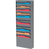 Global Industrial™ 11 Pockets - Medical Chart Hanging Wall File Holder - Gray