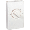 Wall Mount Line Voltage Thermostat Single Pole, White