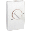 Wall Mount Line Voltage Thermostat Double Pole, White