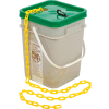 Mr. Chain Plastic Chain Barrier In A Pail, 1-1/2"x100'L, Yellow