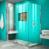 Dreamline SHEN-24600340-01 Unidoor Plus Hinged Shower Enclosure, Chrome, 60" x 34-3/8" x 72"