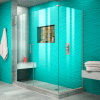 Dreamline SHEN-24565340-04 Unidoor Plus Hinged Shower Enclosure, Nickel, 56-1/2" x 34-3/8" x 72"