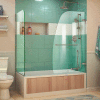 Dreamline SHDR-3534586-RT-04 Aqua Uno Hinged Tub Door, Brushed Nickel, 56 to 60" x 30" x 58"