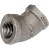1/2 In. Black Malleable 45 Degree Elbow 150 PSI Lead Free