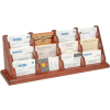12 Pocket Counter Top Business Card Holder - Mahogany