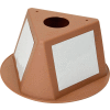 Inventory Control Cone, 3 Sided with Dry Erase Decals - Tan