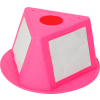 Inventory Control Cone, 3 Sided with Dry Erase Decals - Hot Pink