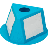 Inventory Control Cone, 3 Sided with Dry Erase Decals - Turquoise
