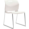 Global™ Armless Stacking Chair - Plastic - Ivory Clouds - Popcorn Series