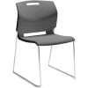 Global™ Armless Stacking Chair - Plastic - Shadow Gray - Popcorn Series