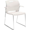 Global™ Stacking Chair with Arms - Plastic - Ivory Clouds - Popcorn Series
