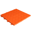 Block Tile B1US4927 Garage Flooring Interlocking Tiles, Diamond Pattern, Orange