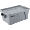 Rubbermaid 14 Gallon Brute Tote with Lid FG9S3000GRAY - 27-1/2 x 16-3/4 x 10-3/4 - Gray - Pkg Qty 6