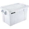 Rubbermaid 20 Gallon Brute Tote with Lid FG9S3100WHT - 27-7/8 x 17-3/8 x 15-1/8 - White - Pkg Qty 6