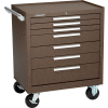 Kennedy® 297XB K2000 Series 29"W X 20"D X 35"H 7 Drawer Brown Roller Cabinet