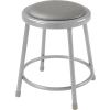 Interion® 18"H Steel Work Stool with Vinyl Seat - Backless - Gray - Pack of 2