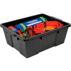 Quantum Heavy-Duty Latch Container - LC191507-BK - 21"L x 15-7/8"W x 7-3/4"H Black - Pkg Qty 6