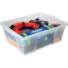 Quantum Heavy-Duty Latch Container LC191507-CL - 21"L x 15-7/8"W x 7-3/4"H Clear - Pkg Qty 6