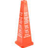 Cortina Lamba 03-600-75 Cone, Orange, 36", "Thank You Please Stay 2 Carts Apart Social Distancing"