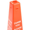 Cortina Lamba 03-600-75 Cone, Orange, 36in, "Thank You Please Stay 2 Carts Apart Social Distancing"
																			