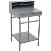 Winholt Shop Desk with Pigeonhole Riser 24"W x 22"D x 45"D Sloped Surface - Gray