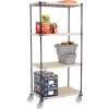 Nexelite® Vented Plastic Mat Shelf Truck, 36"L x 24"W x 60"H, Polyurethane Swivel Casters