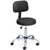 Boss Medical Stool with Backrest - Vinyl - Black