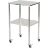 Lakeside® 8353 Stainless Steel Instrument Table with Shelf - 20"L x 16"W x 34"H