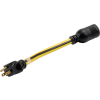 U.S. Wire 04-0093N Twist-To-Lock Converter Adapter, 12" Yellow, Cold Weather, 600V