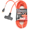U.S. Wire 62050 50 Ft. Three Conductor Orange Cord W/Pow-R Block, 14/3 Ga. SJTW-A, 300V, 15A