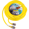 U.S. Wire 68100 100 Ft. Single Tap Extension Cord w/ Lighted Ends, 10/3 Ga. SJWT-A, 300V, Yellow